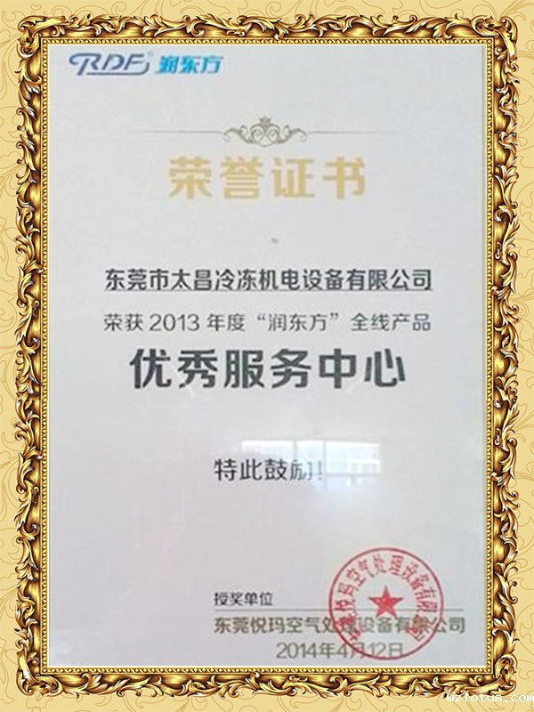 wzlotus荣誉证书